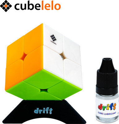 Cubelelo Drift 2x2 Cube with Lubricant and Stand Combo(1 Pieces)