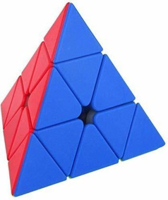 RawMax Pyramid Cube Super Speed Stickerless Triangle Pyramid Puzzle Cube (1 Pieces)(1 Pieces)