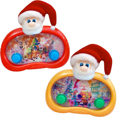 AMANVANI Christmas Water Game, Santa Claus Push Button Handheld Toy Return Gift for Kids(1 Pieces)