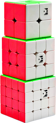 D ETERNAL Speed Cube Combo Set of 2x2 3x3 4x4 Magic Cubic Twisty Puzzle Bundle Game Toy(3 Pieces)