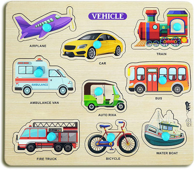Appster Transport Vehicle Wooden Puzzle Toy Jigsaw Learning Educational Puzzles Game(1 Pieces)