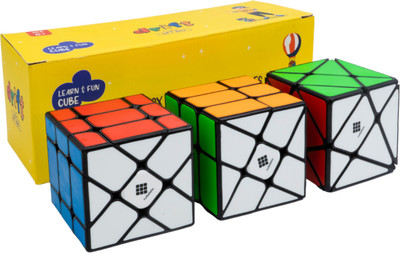 Cubelelo Drift Axis, Fisher & Windmill v2 (Tiled) Combo Speedcube Magic Puzzle(3 Pieces)