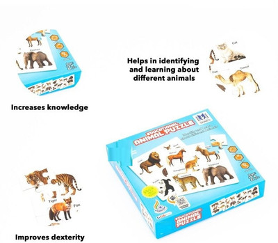 zokato Educational Animals Play And Learn Jigsaw Puzzle(54 Pieces)