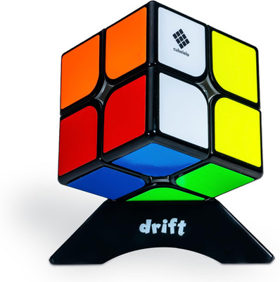 Cubelelo Drift 2x2 Black Cube with Stand(1 Pieces)
