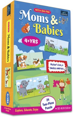 BOOKFORD Match & Pair - Mom & Babies Jigsaw Puzzle Game & Fun and Learning(48 Pieces)
