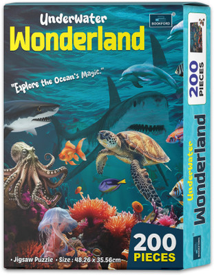 BOOKFORD Underwater Wonderland Jigsaw Puzzle Game & Fun and Learning(200 Pieces)