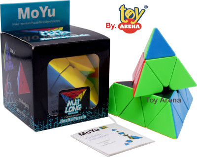 Toy Arena MoYu Meilong Pyraminx Speed Cube Stickerless Cubing Classroom Magic Puzzle(1 Pieces)