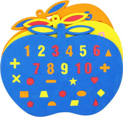 asian Apple Mini Puzzle Foam Mat for Kids Educational Alphabet Activity Set of 3(3 Pieces)