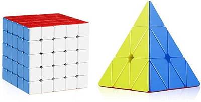 RPC99 5x5 And Pyraminx Pyramid High Speed Stickerless Magic Cube