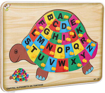 ZIANA Alphabets Wooden Puzzle / Educational Puzzle / Game For Kids(26 Pieces)