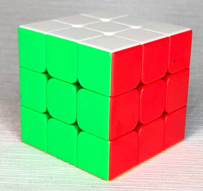 jmv High Speed Stickerless 3x3 Magic Cube Puzzle Game Toy (1 Pieces)(1 Pieces)