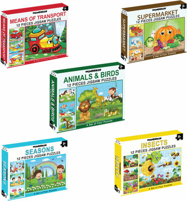 WONDRBOX WONDR BOX Jigsaw Puzzle for Age 2-6 Boys and Girls (Set of 5 Puzzles)(5 Pieces)