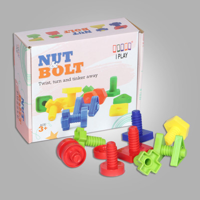 I Play Nut and Bolt Smart Activity Fun and Learning Geometrics Toy Set 40 Pcs(40 Pieces)