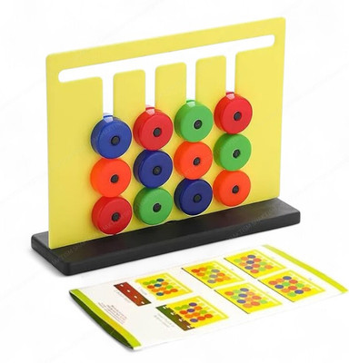 Bazaar Slide Puzzle Kids Montessori Shape Sorter Toys Learning Toys Puzzle Block Game(1 Pieces)