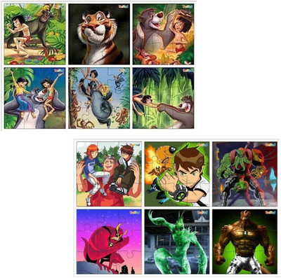 Todfod Wooden Jigsaw Puzzles Toy for Kids & Children Mogli & Ben 10 Puzzle(108 Pieces)