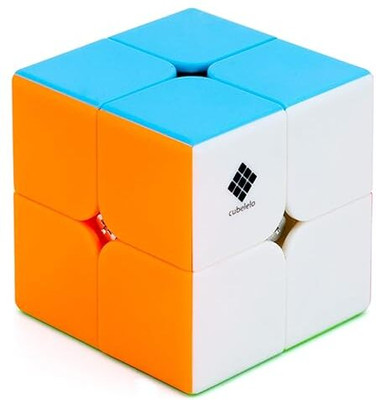 CHIPPI 2x2 Stickerless Magic Speed Cube for Kids Adults Speedy Brainstorming Puzzle(1 Pieces)