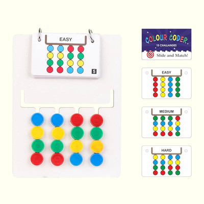 DINEDUST Montessori Slide Puzzle Game | Pattern Matching Learning Toys for Kids 4-8 Years(1 Pieces)