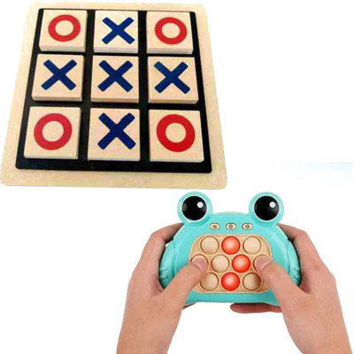 Premio Coppex Pop Game 4-Mode Pattern Popping Toy with 30 Levels for Kids+(Free TicTacToe)(1 Pieces)