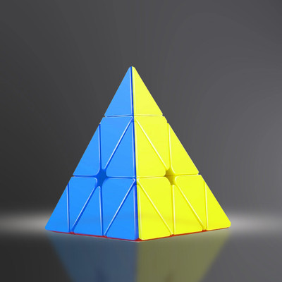 SAFESEED Best Selling Super Smooth Stickerless Pyramid Speed Triangle Cube Magic Cube(1 Pieces)