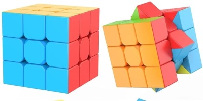 Harsun RUBIX 3 X 3 FASTEST CUBE PACK OF 2(2 Pieces)