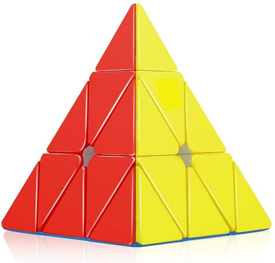 Aseenaa High Speed Smooth Smart Pyramid Cube Stickerless Magic Brainstorming Puzzle Set(1 Pieces)