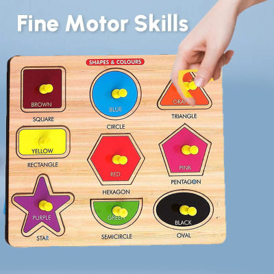 HIGHSEAS Manipulative Geometric Shapes Matching Toys With Picture for Kids & Toddlers(1 Pieces)