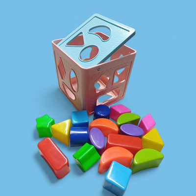 Dorytoys New_Baby Sorting Cube Toy with Colors(1 Pieces)