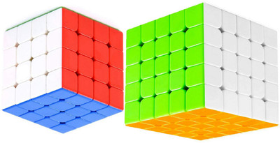 Aseenaa High Speed Cube Combo of 4X4 & 5X5 Stickerless Magic Puzzle Cube Set(2 Pieces)