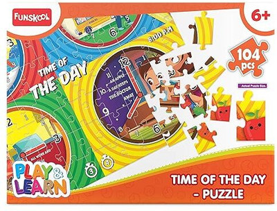 FUNSKOOL Play & Learn-Every Day Time,Educational,104 Pieces,Puzzle(104 Pieces)