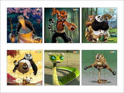 Todfod Wooden Jigsaw Puzzle Kung Fu Panda Anime Cartoon Characters For Kids(54 Pieces)