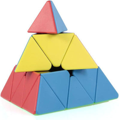 Hawkister QiYi Pyramid Stickerless Speed Cube Mofangge Qiming Pyraminx Magic Puzzle(1 Pieces)