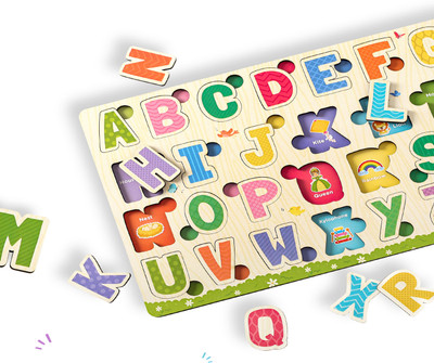 FIRSTCRY INTELLISKILLS Hide N Seek Alphabet Tray -(26 Pieces)