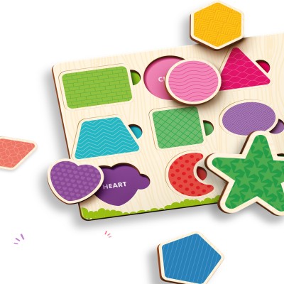 FIRSTCRY INTELLISKILLS Hide N Seek Shapes Tray - 12(12 Pieces)