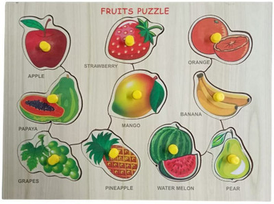 TOYVISION Best Buy Fruits Puzzle Knobs Educational Learning Toy for Kids(1 Pieces)