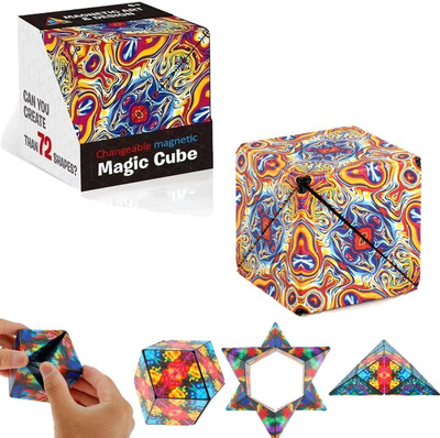 KHASALA BROTHERS Magic Cube Shape Shifting Puzzle Box Magnetic Cube Puzzle Fun Cube Mind Fun Game(1 Pieces)