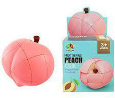 Tiny Tales Stickerless 1:1 Realistic Peach Learning Toys Speed Cube 3x3(1 Pieces)