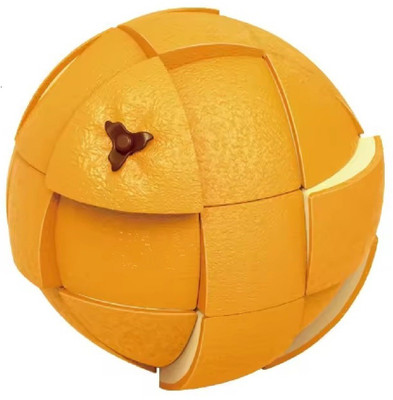 SHIVMYRA Cube Fruit Shape Sticker less 3x3 Orange Cube Magic Puzzle Toy(1 Pieces)