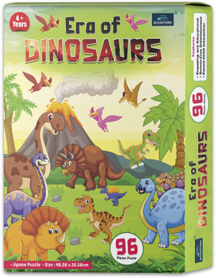 BOOKFORD Era Of Dinosour Jigsaw Puzzle Game & Fun and Learning(96 Pieces)