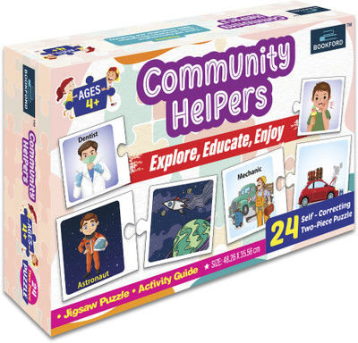 BOOKFORD Community Helpers Jigsaw Puzzle Game & Fun and Learning(48 Pieces)