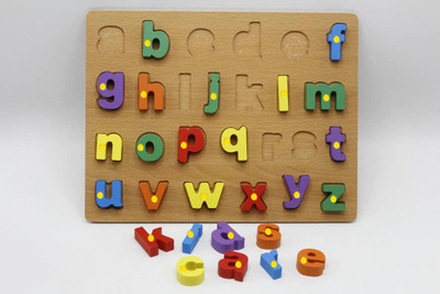 SHALAFI English Small Alphabets to Lower Case Alphabets Toy ABCD Blocks Learning Toys(27 Pieces)