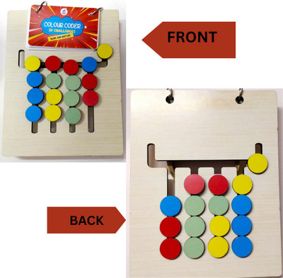 APD Colour coder slide puzzle mind game |slide puzzles wooden mind game for kids(1 Pieces)