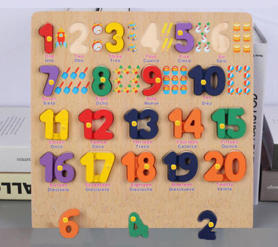 Plus Shine 1-20 Numerical Wooden Puzzle Board for Kids Counting Number Letters Puzzle Toy(1 Pieces)