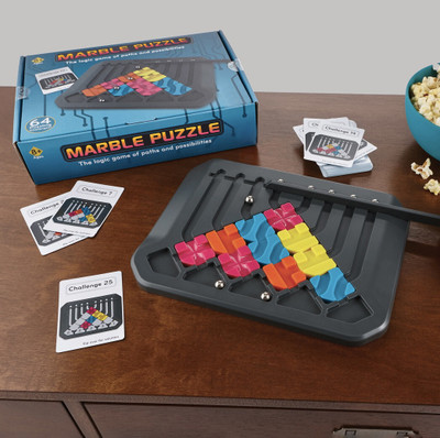 ARIZON Marble Circuit Brain Game –Puzzle with 64 Challenges & 24 Pieces Gift for Kids(1 Pieces)
