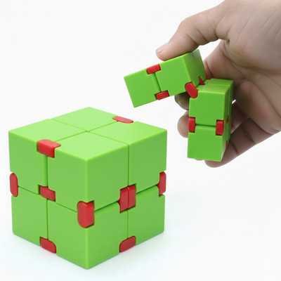 Kydzoy Infinity Endless Fun Cube Stress Relieving Fidgeting Toy for Kids & Adult-Green(1 Pieces)
