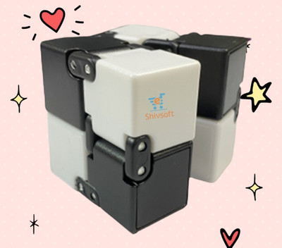 Shivsoft Infinity Fidget Cube for Stress Relief Black and White -8758789(1 Pieces)