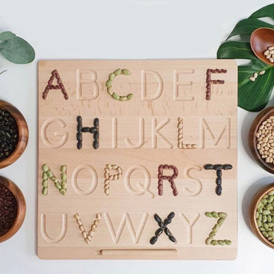 Plus Shine English Alphabet Tracing Board with Pencil Capital Word ABCD Educational Puzzle(1 Pieces)