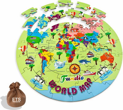 ETS World Map Jigsaw Puzzles for Kids(48 Pieces)
