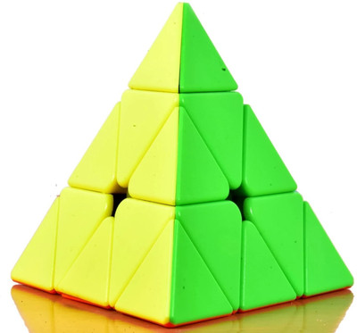 Time 2 toys Smooth and High Speed Pyramid Cube 3x3 Sticker Less Triangle Puzzle Cube(1 Pieces)