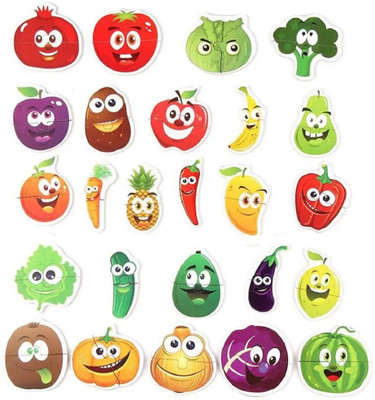 NANHE SHARKS Fruits & Vegetables Puzzle Play & Learn Preschool Early(25 Pieces)