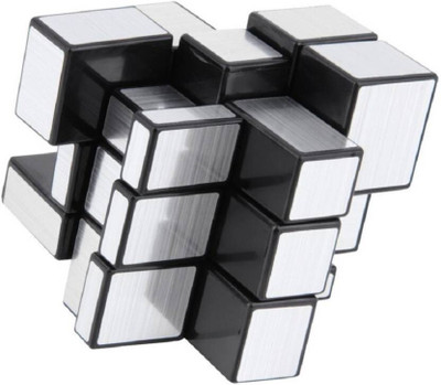 D ETERNAL Mirror Cube 3x3 Speed Stickerless Silver Mirror Magic Cube 3x3 Mirror Cube Brainstorming Puzzle Game Toy(1 Pieces)